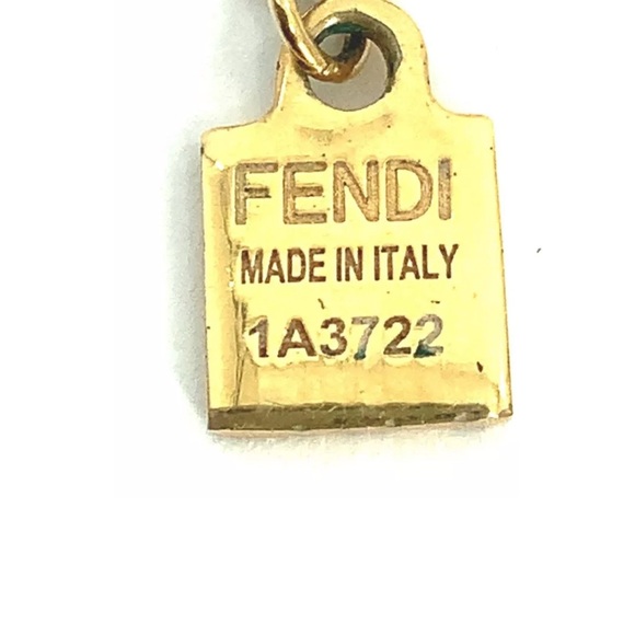 20” FENDI Forever FF Pendant Gold-Toned Necklace - Picture 5 of 5